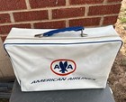 Vintage American Airlines Carry On Bag Vinyl Tote Bag 1960s   1970s Nice 15x10in