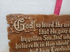 Vintage  Bible Wall Plaque John 3 16  Aluminum Cicero Bible Press