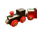 Lot Of 4 Brio Wooden Train Cars Engine Tanker Caboose Magnetic