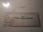Sling s     rare 1870 s Harrisburg Pa City Bank Check Beautiful Vignette    art 