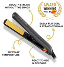 Ceramic Flat Iron Hair Straightener  1  Styling Tool  Quick Heat  Black