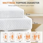 Memory Foam Mattress Topper Full With Removable Soft Cover Cooling Toppers Pad