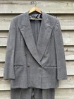 Handsome 1940s Double Breasted Prince Of Wales Suit Vintage 42