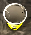Starbucks Ceramic Travel Tumbler Cup Mug 12oz Yellow Black Polka Dot 2015