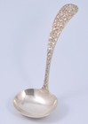 Vintage Stieff Repousse Rose Sterling Silver Gravy Ladle 5-3 4  No Monogram