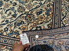 6x9 Antique Rug Ivory Vintage Oriental Hand-knotted Handmade Light Neutral Blue