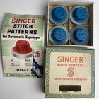 Vintage Singer Stitch Patterns Cams Set No  3 For Automatic Zigzagger Blue Top