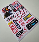 Motorbike Sticker Sheet A4 Graphics Decals Sponsor For Suzuki Yamaha Ducati Ktm