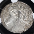 L  Plautius Plancus Ar Denarius Roman Republic Silver Medusa Coin 47 Bc     Ngc Vf