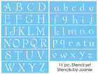 Joanie 2  Caps   Lc Letter 11 Pc Stencil Alphabet French Script Country Diy Sign