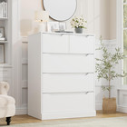 Modern 5 Drawer Dresser For Bedroom  Chest Of Drawers With Storage  Wood Storage