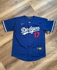 Ohtani  17 Los Angeles Dodgers Blue Jersey Stitched Youth Medium Jersey