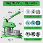 Button Maker Machine 3 Sizes  Diy Pin Making Machine 1 1 25 2 25 Inch  Interchan