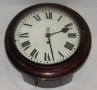 Antique English Fusee G p o  Advertising Gallery Wall Clock 8-day