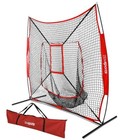  7x7 Ft Baseball Softball Teeball Practice Batting Training Net W  Strike Zone