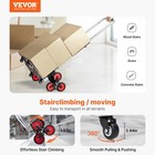 Vevor Stair Climbing Cart Heavy Duty Folding Hand Truck Dolly 260 Lbs 10 Wheels