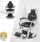 Vintage Barber Chair With Pull-out Headrest  Reclining Back And Flip Footrest
