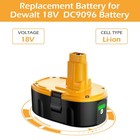 1pack-8pack 8 0ah 18v For Dewalt 18 Volt Dc9096 Dc9098 Li-ion Battery Dc9096-2
