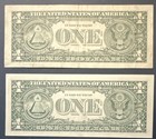 Lot Of 2  1 Federal Reserve Notes Radar Notes Serial Numbers