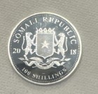 2018 Somalia African Wildlife Elephant  Bu 1 Oz 9999 Silver Coin Somali Republic