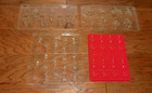 Lot 4 Plastic Candy Mold Christmas Lollipop Pretzel Truffles Chocolate Wilton  