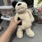 Jellycat Bashful Puppy Dog Cream And Black 12    Stuffed Animal Plush