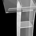 Acrylic Clear Podium Plexi-glass Pulpit School Conference Church Curve Lectern