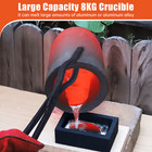 Toauto 8kg Aluminum Melting Furnace 1800w Smelter Casting Ingot Mold Kit 999   