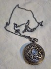 Antique Solid Brass Pocket Watch Vintage Steampunk Classic Pendant Necklace