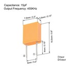 20 Pieces Ceramic Resonator Crystal Oscillator 455khz 2pins Dip Orange