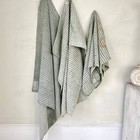 Matching Set Of 3 Grain Sack Fabric Upholstery Vintage Antique Organic Linen Up