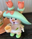 Vintage Tea Bunnies Teacup Bunny Tulip Blossom Grocer Complete Figure Play Set