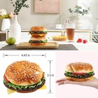 Realistic Fake Hamburger Props - 2 Pack Decorative Display Food