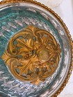 Large Malachite   Crystal Lidded Casket Ormolu Bronze Covered Bowl French Empire