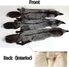 Genuine Natural Tanned Silver Fox Hides Fur Pelts Graded 1 Real Fox Skin Hide   