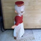 Vintage Hungarian Folk Costume Souvenir Doll Red Hat White Skirt 7    Eyes Move