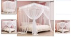 Princess 4 Corners Post Bed Mosquito Net Canopy White 57x78 5 Inches