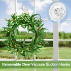Heavy Duty Wreath Hanger Suction Cup Hook Wall Door Window Hanger With Key Lock