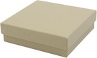 500 Jewelry Gift Boxes Kraft Cotton Filled Lid Tan 3     X 3     X 1  Lidded