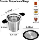 Stainless Steel Tea Infuser Steeper Strainer For Loose Leaf Tea  Fine Mesh Reusa