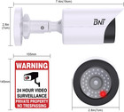 Dummy Fake Camera  Surveillance Security  Cctv Dome  W  One Led Light  Label