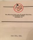 1960 Montreal Alouettes Cfl Canadian Football League 4 Page Player Questionnaire