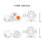 10w High Power Smd Led Chip 10 Watt 940nm 660nm Rgb Ir Grow Light Emitter Diodes