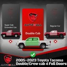 For 2005-2023 Tacoma Double   Crew Cab Side Running Boards  4 Full-size Doors 