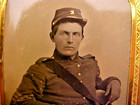 Civil War Tintype 1 9 Photograph Soldier Nco W sword  Sash   k  Kepi Fancy Case
