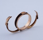 Antique 10k Fede Gimmel Hair Mourning Ring Victorian Vintage Gold