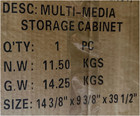 Leslie Dame Cd-228w Library Design Multi Media Storage Cabinet Walnut New 