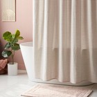 Woven Dotted Line Shower Curtain - Threshold  Cotton Fabric  Buttonhole
