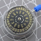 Seiko Nh36 Crown 3 8 Automatic Mechanical Movement Black Dial Golden Font Date 3