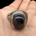 Rare Unique Ancient Roman Solid Silver Ring With Authentic Stone